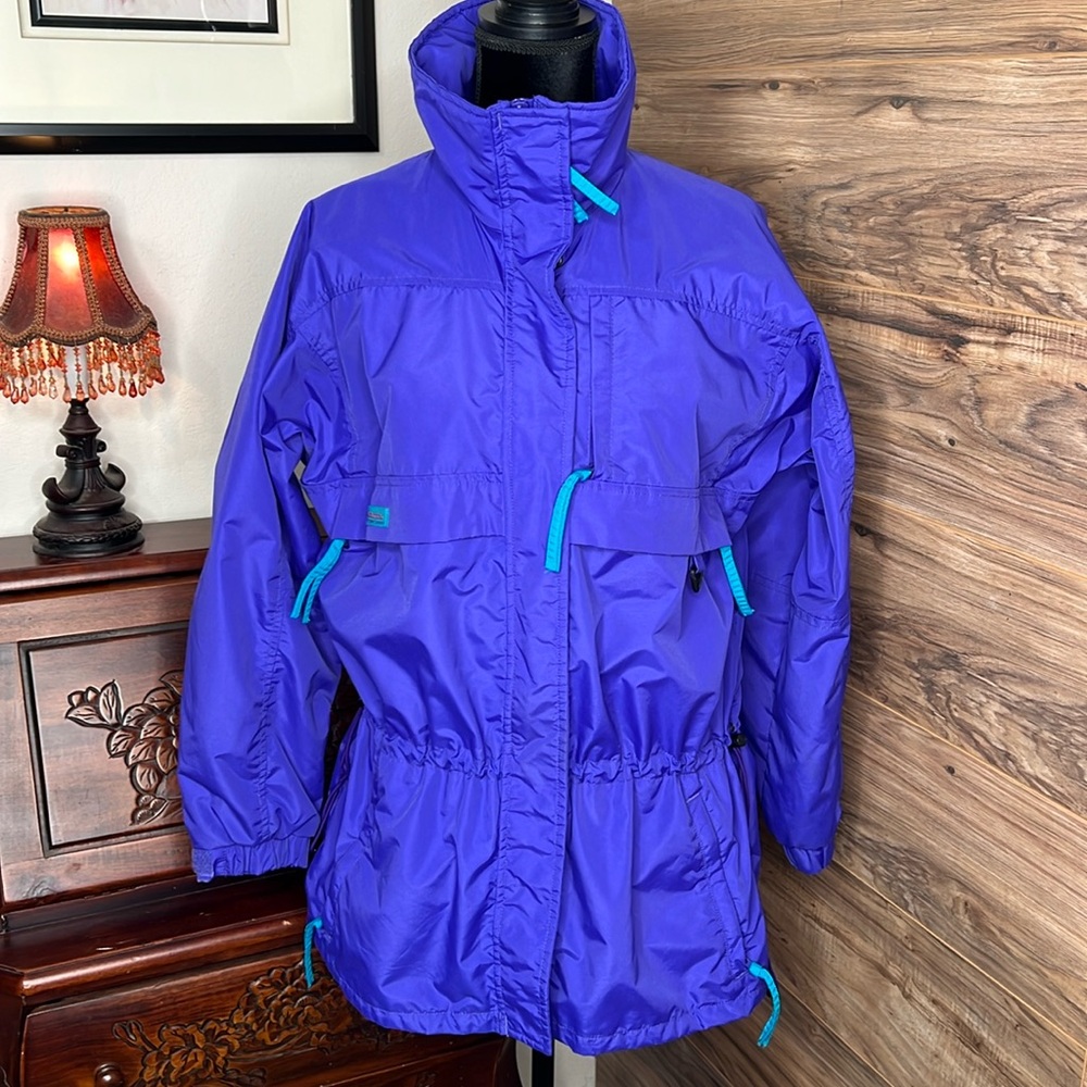 Columbia | Vintage Gizzmo Purple and Aqua Jacket w/ Hot Pink Liner | Size Large
